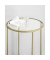 Beistelltisch LGT20G, 55cm (H), 50x50cm (BxT), rund, glasklar / gold