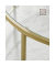 Beistelltisch LGT20G, 55cm (H), 50x50cm (BxT), rund, glasklar / gold