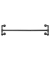 Wandgarderobe HSR64BK schwarz Metall 112,0 x 29,3 cm