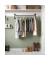 Wandgarderobe HSR64BK schwarz Metall 112,0 x 29,3 cm