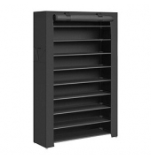 Schuhregal schwarz 88,0 x 28,0 x 160,0 cm