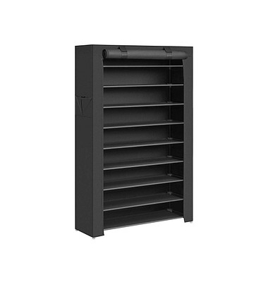 Schuhregal schwarz 88,0 x 28,0 x 160,0 cm
