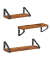 Wandregale-Set braun, schwarz 30,0  35,0  40,0 x 12,0 x 11,0 cm
