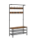 Garderobenbank mit Haken und Schuhrost HSR47BX braun Holz 100,0 cm