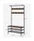 Garderobenbank mit Haken und Schuhrost HSR47BX braun Holz 100,0 cm