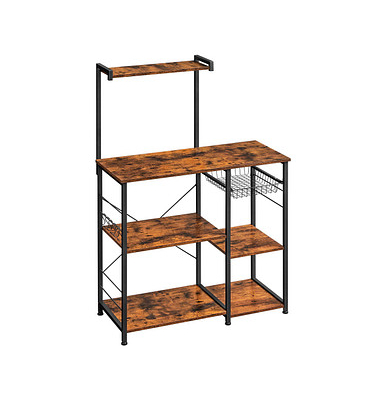 Küchen-Organizer braun, schwarz 90,0 x 40,0 x 134,0 cm