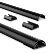 halbrund Alu Kabelkanal 110,0 cm schwarz