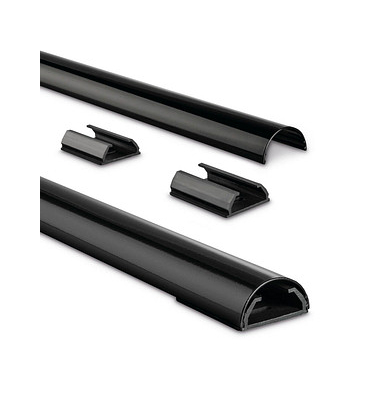 halbrund Alu Kabelkanal 110,0 cm schwarz
