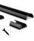 halbrund Alu Kabelkanal 110,0 cm schwarz