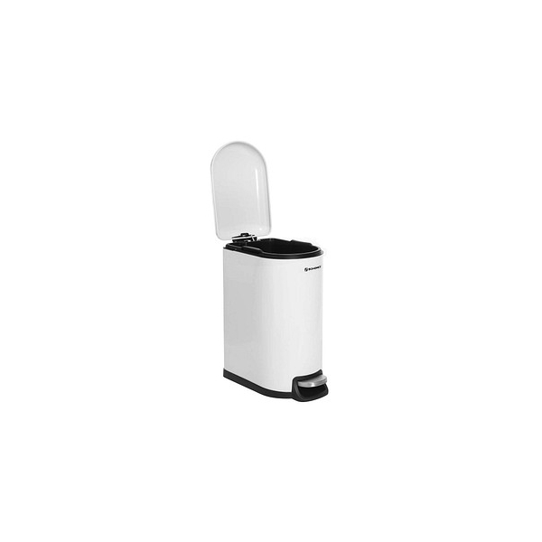 6955880394074 - Mülleimer Kosmetikeimer aus Stahl 10 Liter schmaler Treteimer mit Inneneimer fürs Badezimmer Softclose Abfalleimer für die Nische Weiß LTB10WT 6955880394074 - Mülleimer Kosmetikeimer aus Stahl 10 Liter schmaler Treteimer mit Inneneimer fürs Badezimmer Softclose Abfalleimer für die Nische Weiß LTB10WT