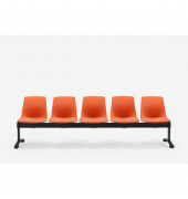5-Sitzer Traversenbank BLOOM orange schwarz Kunststoff