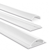 halbrund PVC Kabelkanal 100,0 cm weiß