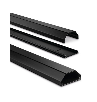 eckig Alu Kabelkanal 110,0 cm schwarz