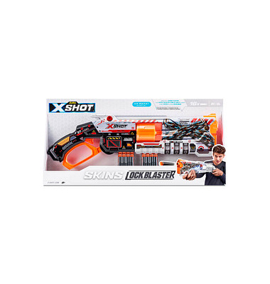 Blaster X-Shot Skins Lock schwarz, orange, weiß Blaster X-Shot Skins Lock schwarz, orange, weiß