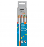 Farbstifte-Set colorplus neon, 1235193, 6-farbig sortiert neon, dreikant, ergonomisch, Packung