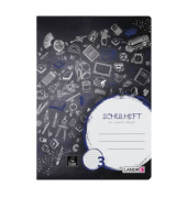 Schulheft 100050032, Lineatur 3 / Schreiblern-Lineatur / keine, A4, 80g, schwarz, 16 Blatt / 32 Seiten