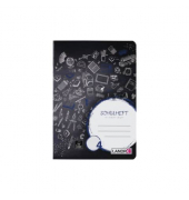 Schulheft 100050070, Lineatur 4 / liniert, A5, 80g, schwarz, 16 Blatt / 32 Seiten