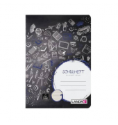 Schulheft 100050067, Lineatur 1 / Schreiblern-Lineatur / keine, A5, 80g, schwarz, 16 Blatt / 32 Seiten