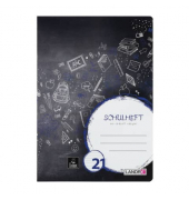 Schulheft 310401621, Lineatur 21 / liniert / keine, A4, 80g, schwarz, 16 Blatt / 32 Seiten