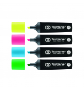 Textmarker oeco No. 10, 3128, Set, rosa/gelb/gr&uuml;n/blau, 2-5mm Keilspitze