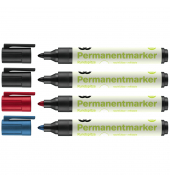 Permanentmarker oeco 3112 2 x schwarz, je 1 x rot, blau 1,5-3mm 