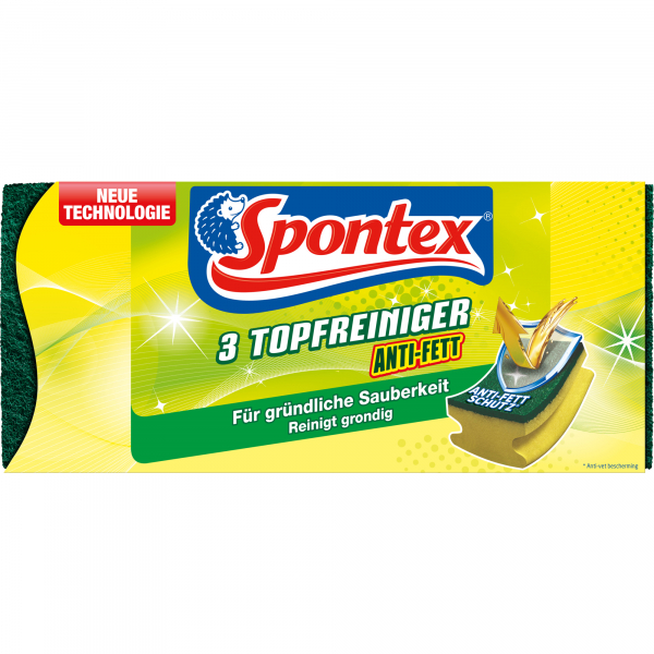 4008600119524 - Topfreiniger Anti-Fett 19311055 3St 4008600119524 SPONTEX 3 Stück 4008600119524 - Topfreiniger Anti-Fett 19311055 3St 4008600119524 SPONTEX 3 Stück