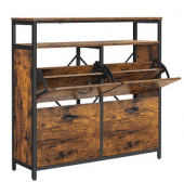 Schuhschrank, LBS803B01 braun 1 Fachboden 98,3 x 30,0 x 95,0 cm
