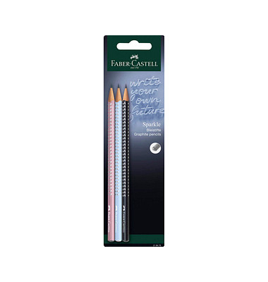 Bleistift-Set Sparkle New Harmony, 218470, rose shadows, sky blue, schwarz, k.A., B