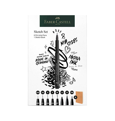 Pitt Artist Pen  Handlettering-Set schwarz, 1 Set