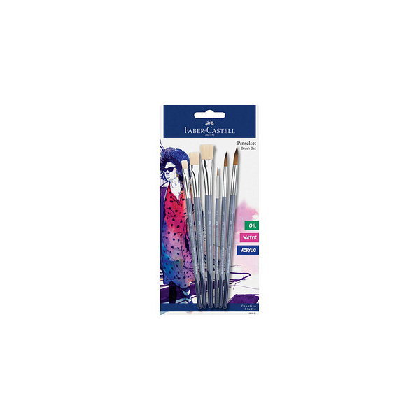 4005402828913 - Pinsel-Set Haarpinsel 2 6 10 Borstenpinsel 6 10 14 - 6-teilig 4005402828913 Faber-Castell 4005402828913 - Pinsel-Set Haarpinsel 2 6 10 Borstenpinsel 6 10 14 - 6-teilig 4005402828913 Faber-Castell