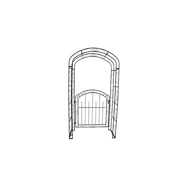 4041908090089 - Rankbogen mit Tor MAYON Metall braun Bogen 1150 x 2150 cm 4041908090089 Garden Pleasure 4041908090089 - Rankbogen mit Tor MAYON Metall braun Bogen 1150 x 2150 cm 4041908090089 Garden Pleasure