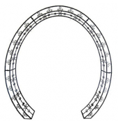Rankgitter LAMOS Metall schwarz oval 200,0 x 220,0 cm