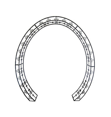 Rankgitter LAMOS Metall schwarz oval 200,0 x 220,0 cm