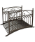 Teichbrücke YASUR Metall dunkelbraun gebogen 136,0 x 91,0 cm