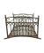 Teichbrücke YASUR Metall dunkelbraun gebogen 136,0 x 91,0 cm