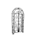 Rankbogen mit Tor BAGANA Metall braun Bogen 108,0 x 229,0 cm