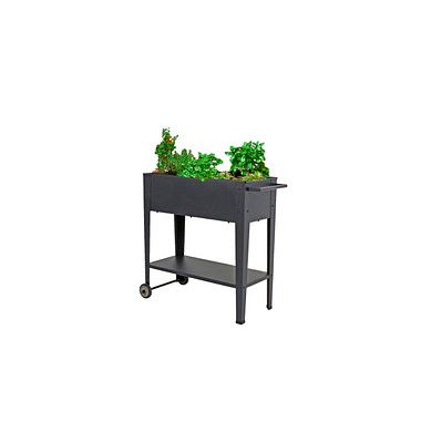 Hochbeet VIOLETTA Metall anthrazit rechteckig 82,0 x 80,0 cm