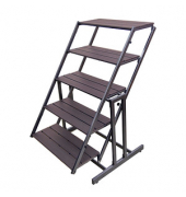 Blumenregal TABORA Metall dunkelbraun rechteckig 70,2 x 131,0 cm
