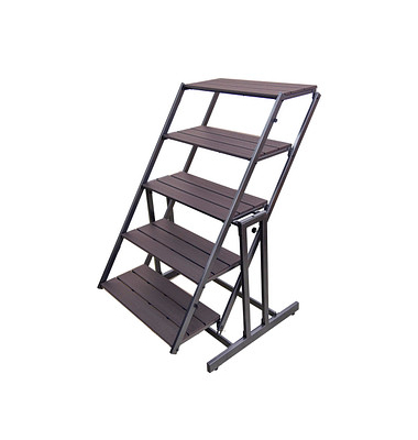Blumenregal TABORA Metall dunkelbraun rechteckig 70,2 x 131,0 cm