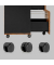 Rollcontainer braun, schwarz 3 Auszüge 80,0 x 40,0 x 66,0 cm