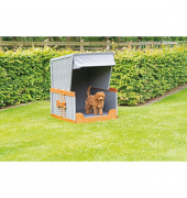 Hundesofa Strandkorb grau 82,0 x 83,0 x 109,0 cm