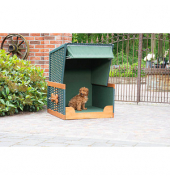 Hundesofa Strandkorb grün 82,0 x 83,0 x 109,0 cm