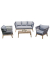 Loungegruppe Sunny Smart Astoria hellgrau, Metall, 14-teilig