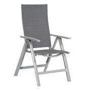 Klappstuhl mit Armlehnen Sunny Smart Concept silberschwarz, Metall