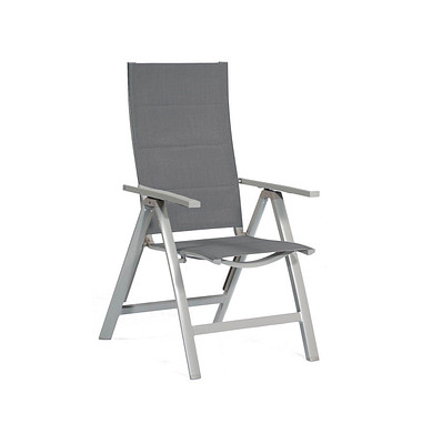 Klappstuhl mit Armlehnen Sunny Smart Concept silberschwarz, Metall