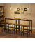 Bartisch-Set, schwarz Holz, Metall, 3-teilig