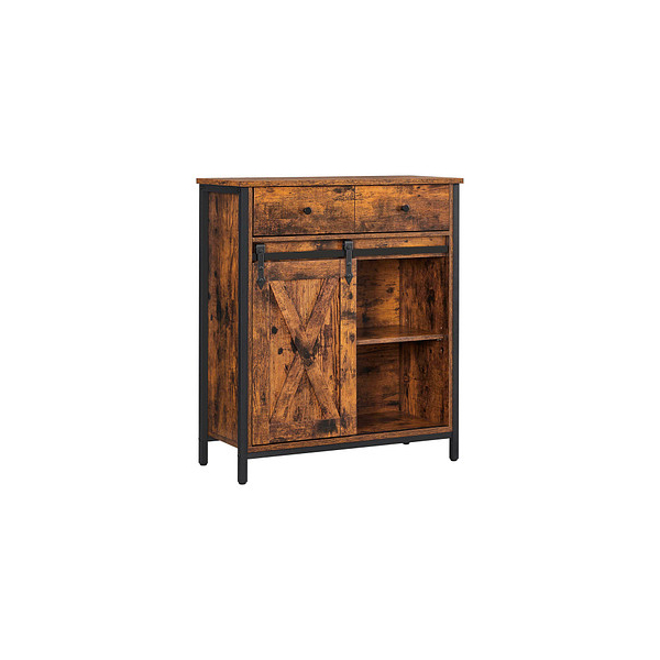 0194343024332 - Songmics - vasagle Beistellschrank Sideboard mit Regalebene und Schublade Küchenschrank Kommode mit Schiebetür im Landhausstil Industrie-Design 0194343024332 - Songmics - vasagle Beistellschrank Sideboard mit Regalebene und Schublade Küchenschrank Kommode mit Schiebetür im Landhausstil Industrie-Design