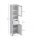 Badschrank weiß 40,0 x 30,0 x 165,0 cm