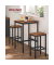 Bartisch-Set, schwarz Holz, Metall, 3-teilig