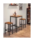 Bartisch-Set, schwarz Holz, Metall, 3-teilig